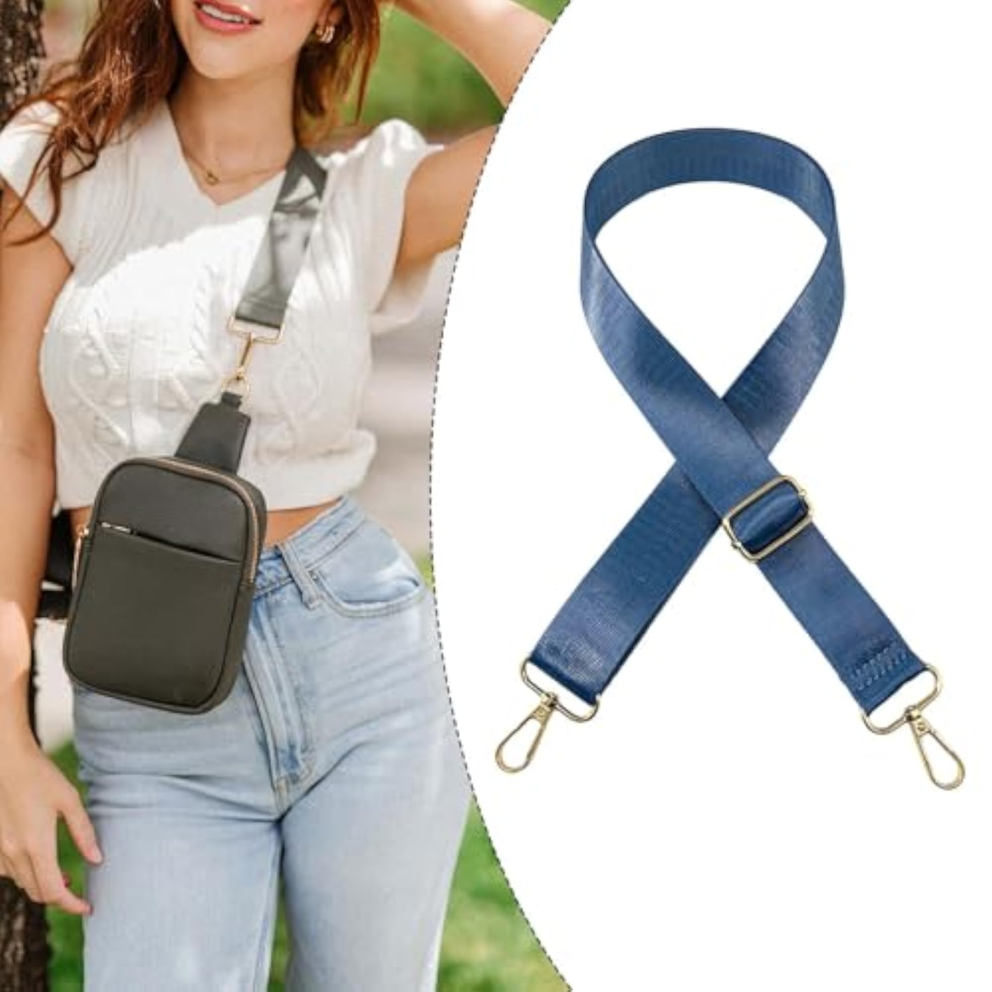Nylon Adjustable Shoulder Bag Strap, Travel Clutch